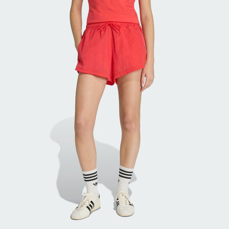 ADIDAS ORIGINALS SANTIAGO WOVEN SHORTS Semi Lucid Red WOMEN