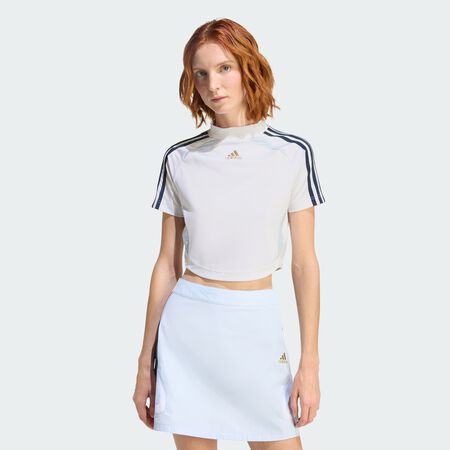 ADIDAS ORIGINALS T-SHIRT TEAMGEIST BABY White / Aurora Ink / Crystal Sky FEMME