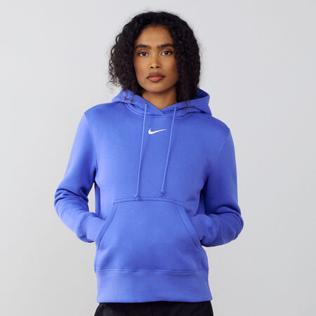 NIKE HOODIE CLUB CENTERED LOGO BLUE WOMEN