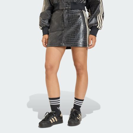 ADIDAS ORIGINALS PLEATHER MINI SKIRT Black WOMEN