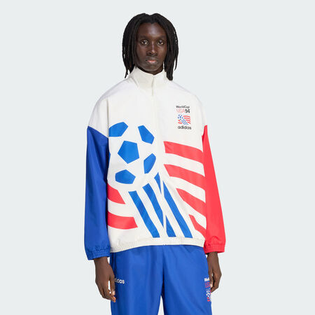 ADIDAS PERFORMANCE Veste de surv&ecirc;tement graphique toile Cloud White HOMME