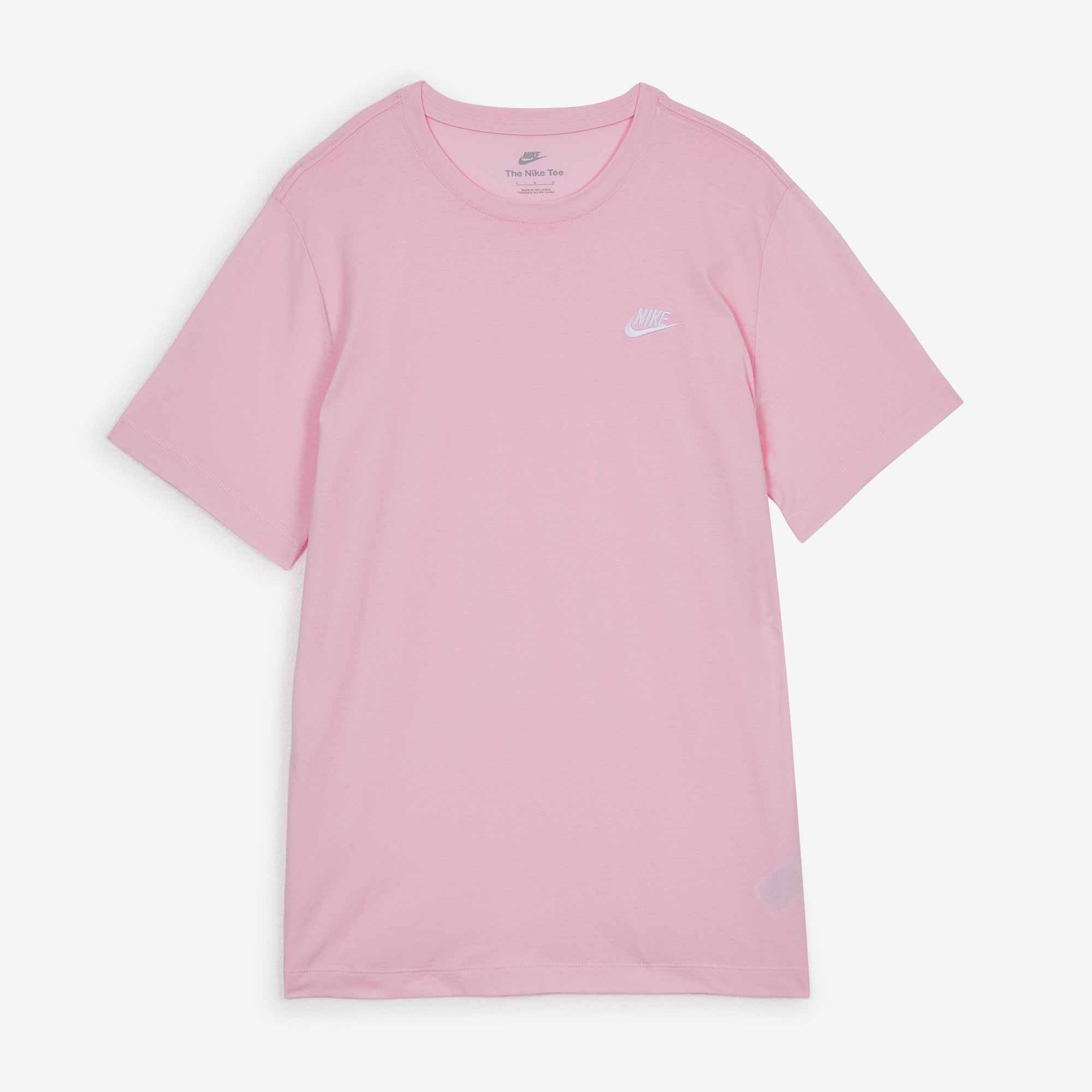 NIKE TEE SHIRT CLUB PINK WHITE TEE SHIRT MEN Courir