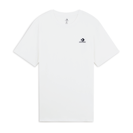 CONVERSE TEE SHIRT STAR CHEVRON EMBROIDERED WHITE/BLACK MEN