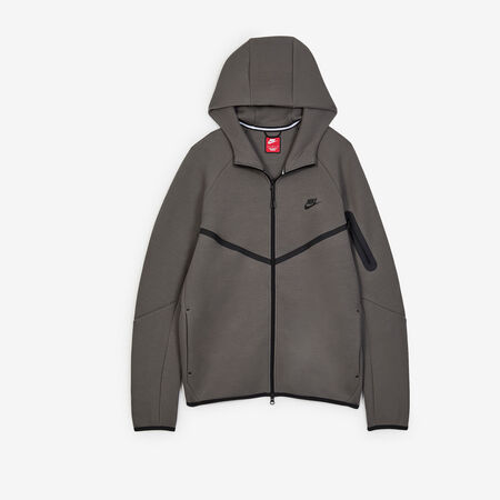 JACKET TECH FLEECE FZ : MARRON/NOIR