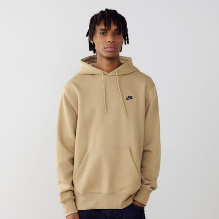 HOODIE CLUB SMALL LOGO : BROWN/NAVY BLUE