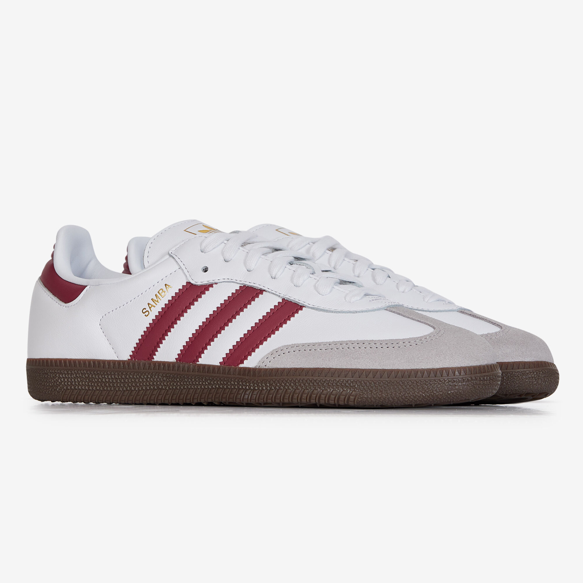 ADIDAS ORIGINALS SAMBA OG WHITE BURGUNDY SNEAKERS MEN Courir