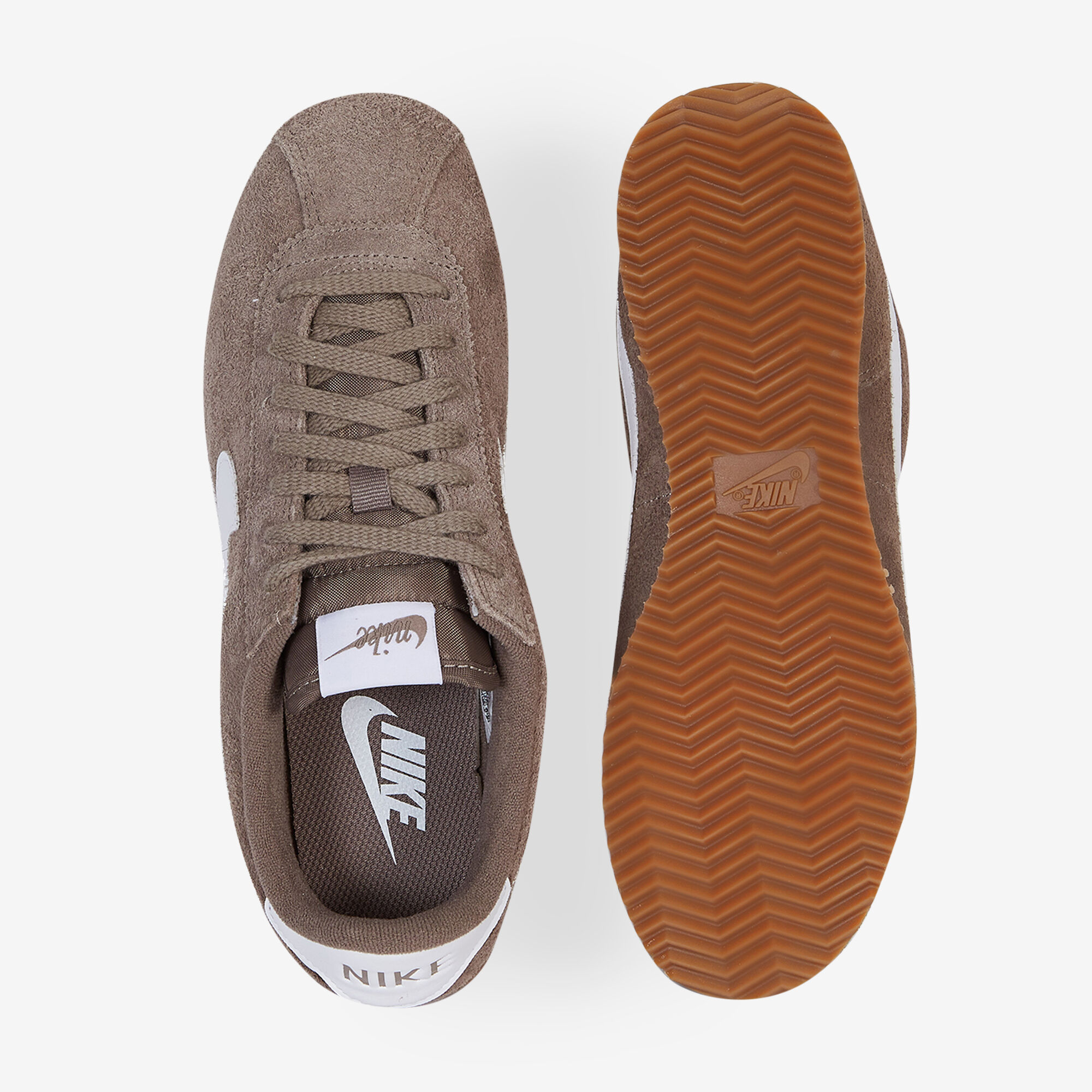 NIKE CORTEZ SNEAKERS FEMME MARRON BLANC LACETS Courir