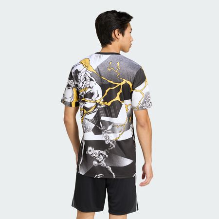 ADIDAS PERFORMANCE Maillot d'avant-match adidas Real Madrid Avengers 25/26 White / Black / Bold Gold HOMME