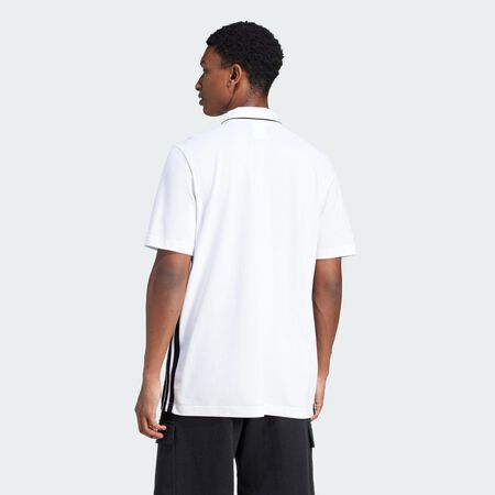 ADIDAS ORIGINALS Essentials 3-Stripes Piqué Polo Shirt White / Black MEN