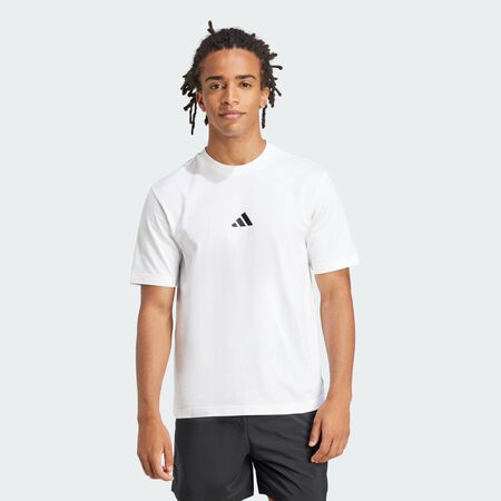 ADIDAS SPORTSWEAR Essentials Small Logo Single Jersey Tee White / Black MEN