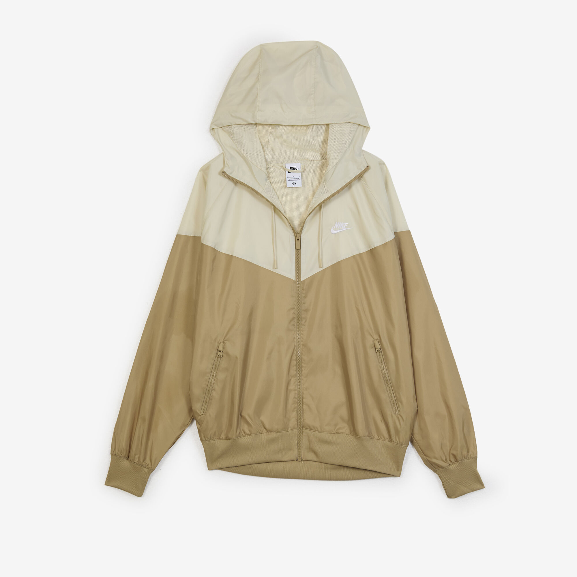 tan and white nike windbreaker