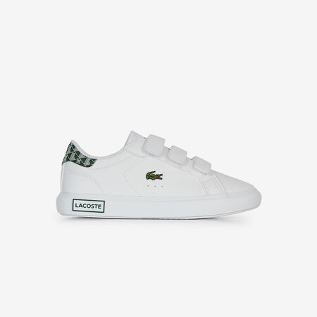 LACOSTE POWERCOURT SIGNATURE CF WHITE/GREEN TODDLERS