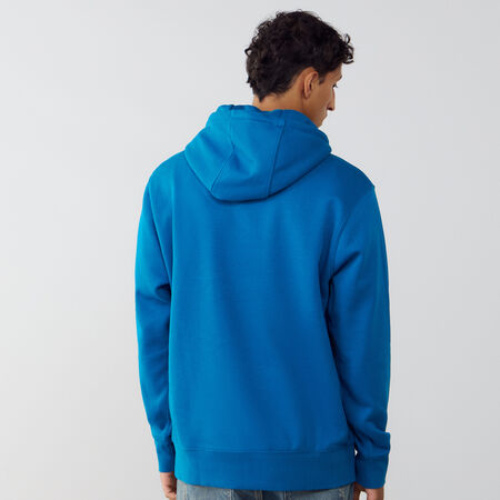 NIKE HOODIE CLUB SMALL LOGO BLUE/WHITE MEN