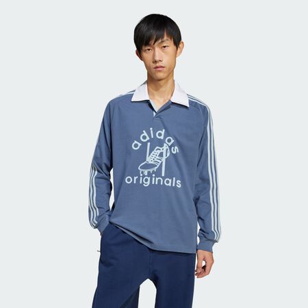 ADIDAS ORIGINALS Rugby Polo Shirt Preloved Ink MEN