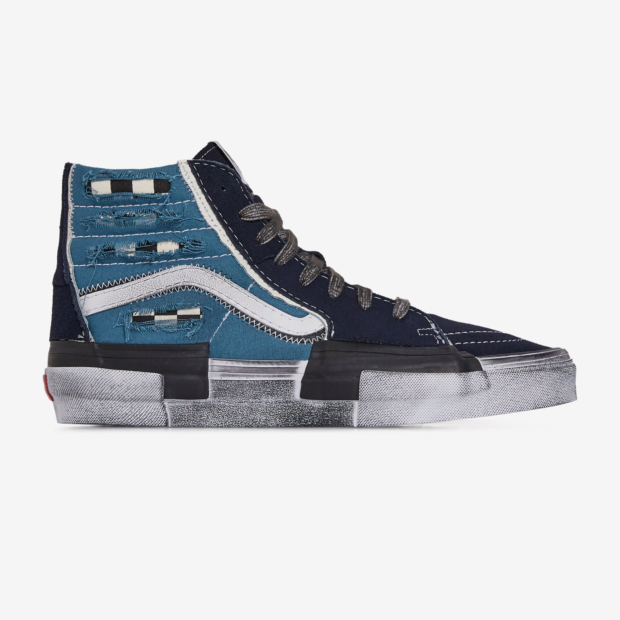 VANS SK8 HI RECONSTRUCT BLACK BLUE SNEAKERS MEN Courir