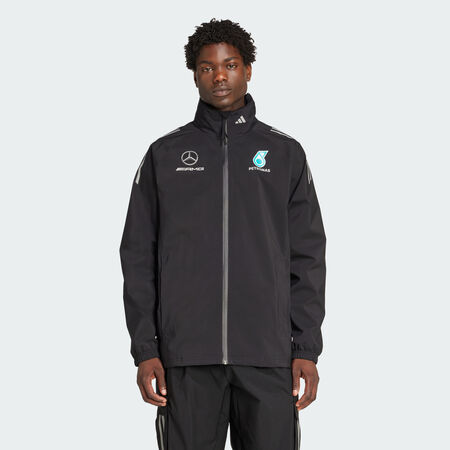 ADIDAS PERFORMANCE MERCEDES - AMG PETRONAS FORMULA ONE TEAM MECHANICS RAIN JACKET Black / Reflective Silver MEN