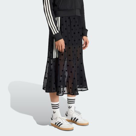 ADIDAS ORIGINALS JUPE SHEER POLKA DOTS Black FEMME