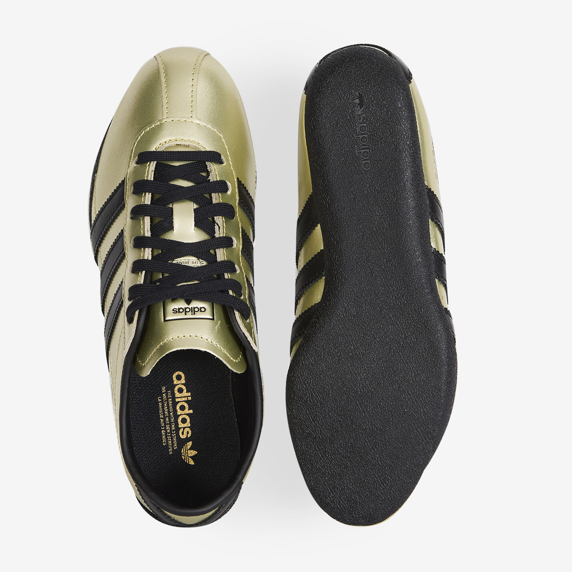 Baskets basses Tokyo en cuir finition dorée - vue 5