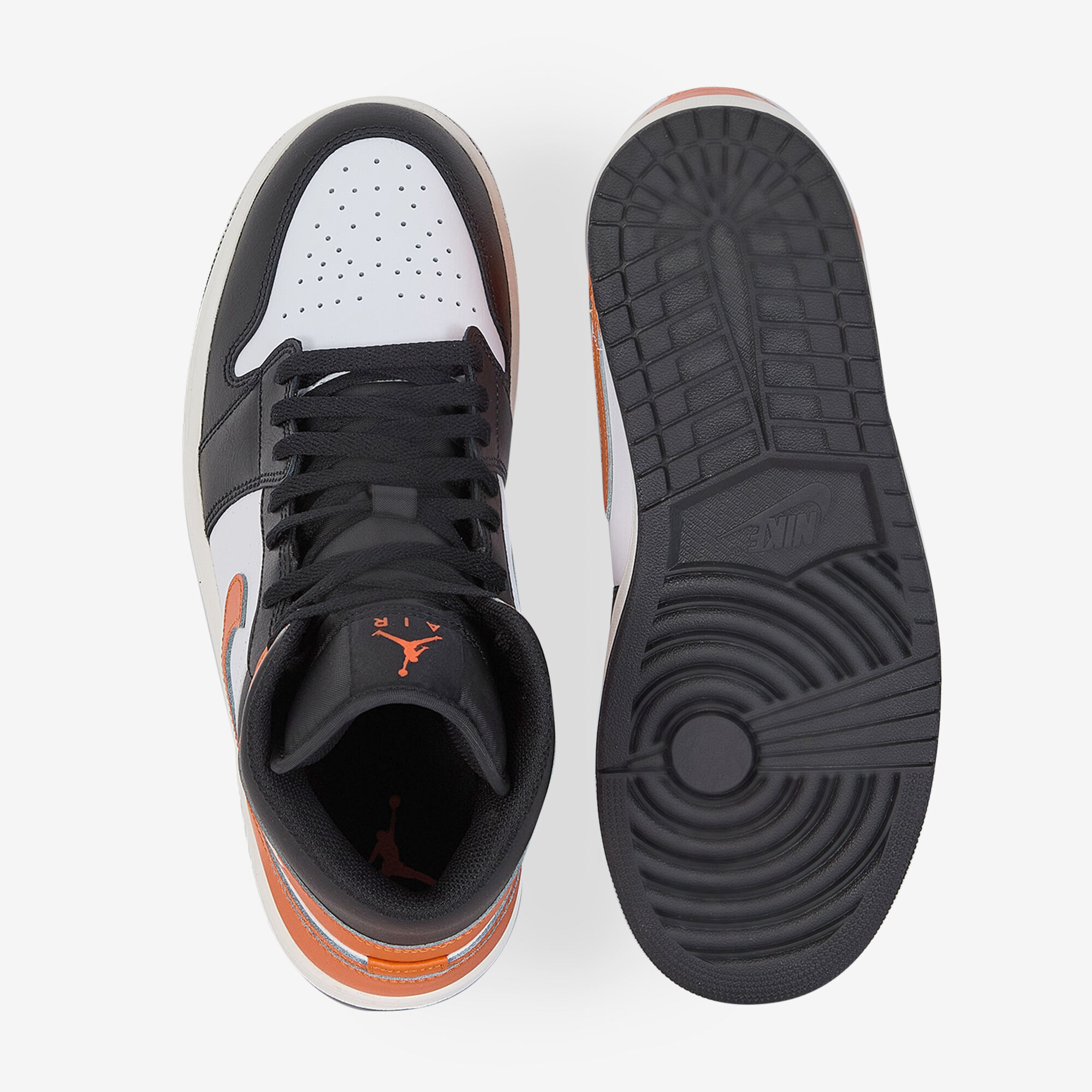 Air Jordan 1 Mid  Blanc/orange