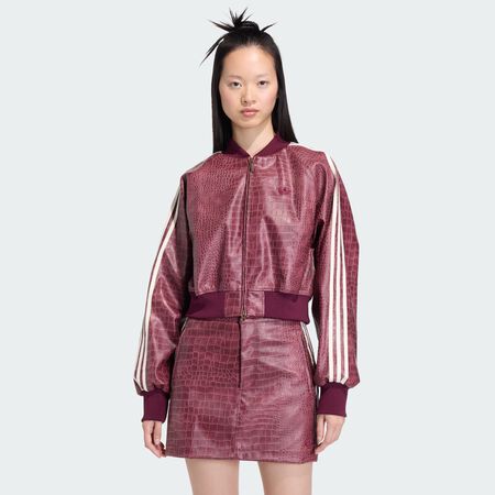 ADIDAS ORIGINALS VESTE PLEATHER Maroon FEMME