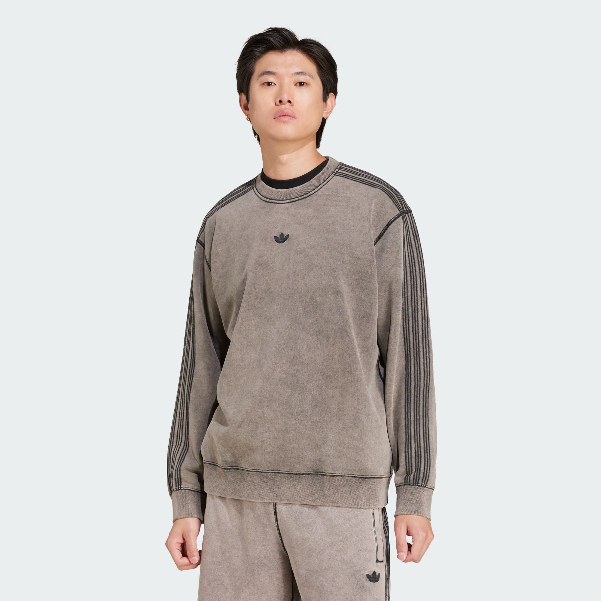 【ADIDAS】Premium Essentials Retro Washed Crew Sweatshirt ADIDAS ORIGINALS Premium Essentials Retro Washed Crew
