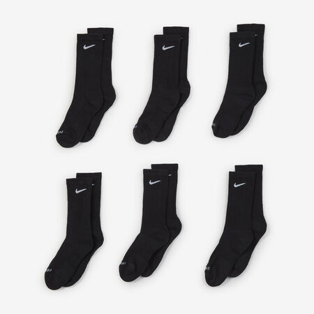 NIKE CHAUSSETTES X6 CREW CUSHION NOIR/BLANC HOMME