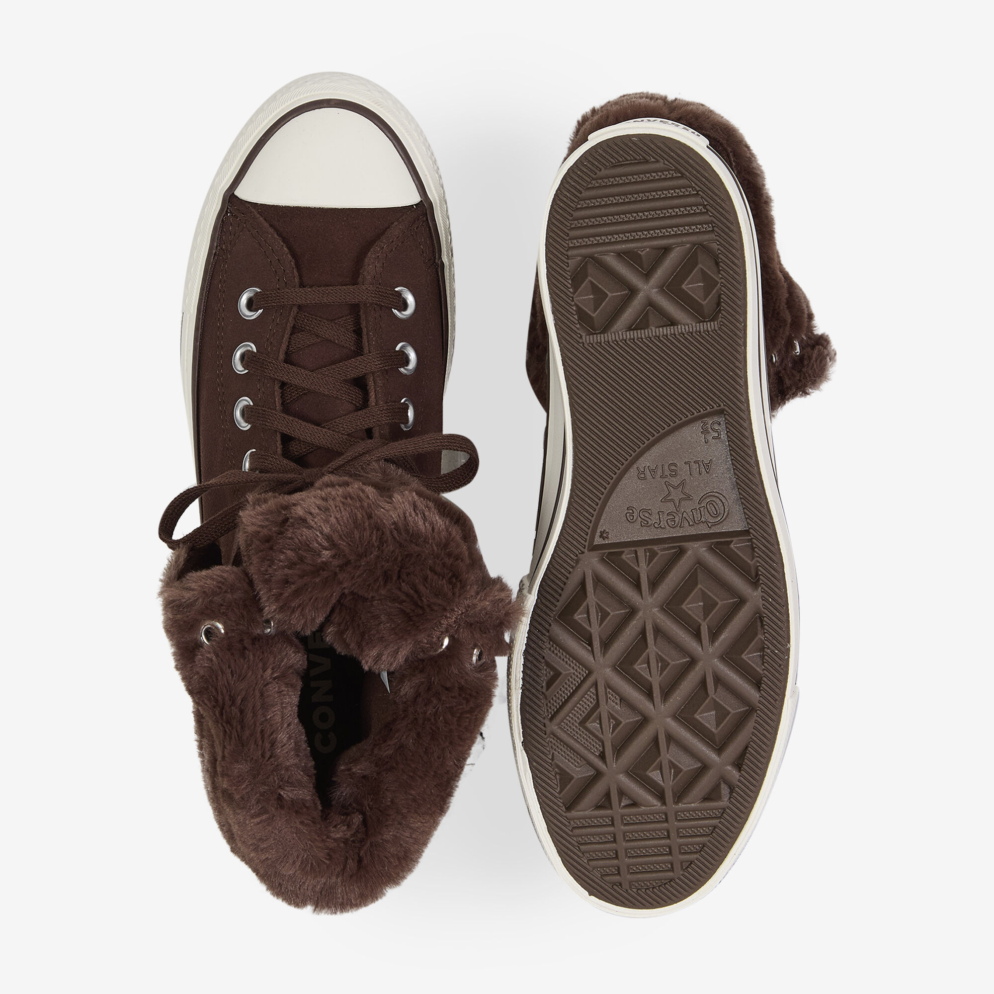 Chuck Taylor All Star Fold Over Lift Platform XHi Faux Fur - vue 3