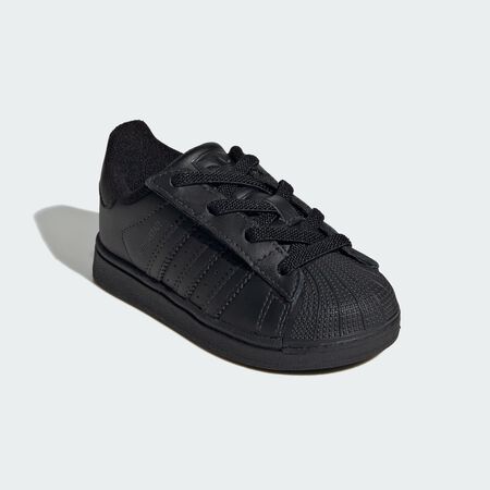 ADIDAS ORIGINALS Superstar II Elastic Lace Shoes Kids Core Black / Core Black / Core Black BABIES