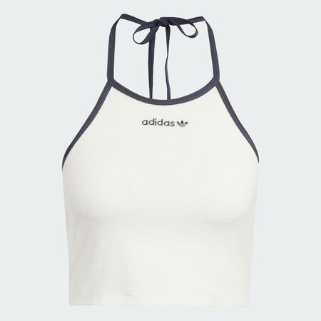 ADIDAS ORIGINALS Towel Halter-Neck Top Cloud White WOMEN