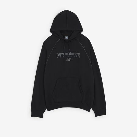 NEW BALANCE HOODIE LINEAR GRAPHIC NOIR HOMME
