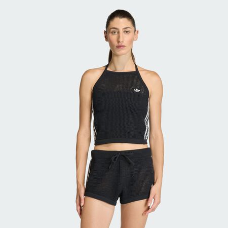 ADIDAS ORIGINALS HAUT AU CROCHET TRICOTÉ Black FEMME