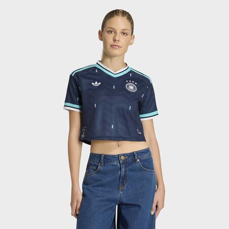 ADIDAS ORIGINALS Germany 26 Away Cropped Jersey Collegiate Navy WOMEN
