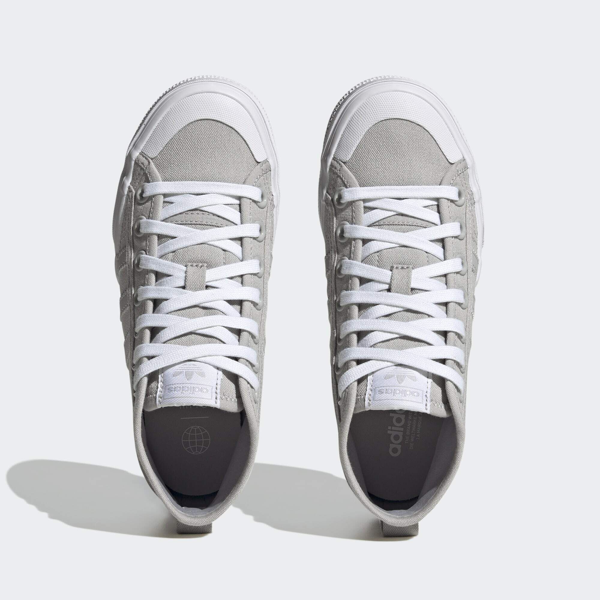 ADIDAS ORIGINALS NIZZA PLATFORM MID SHOES Grey Two Grey Two