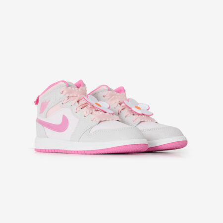JORDAN air jordan 1 AIR JORDAN 1 MID GREY/PINK TODDLERS