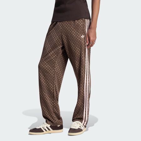 ADIDAS ORIGINALS FIREBIRD LOOSE MONOGRAM TRACK PANTS Aurora Coffee / Earth Strata / Sandy Pink MEN