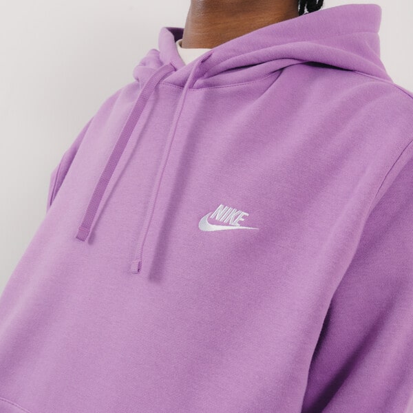 nike hoodie club small logo violet
