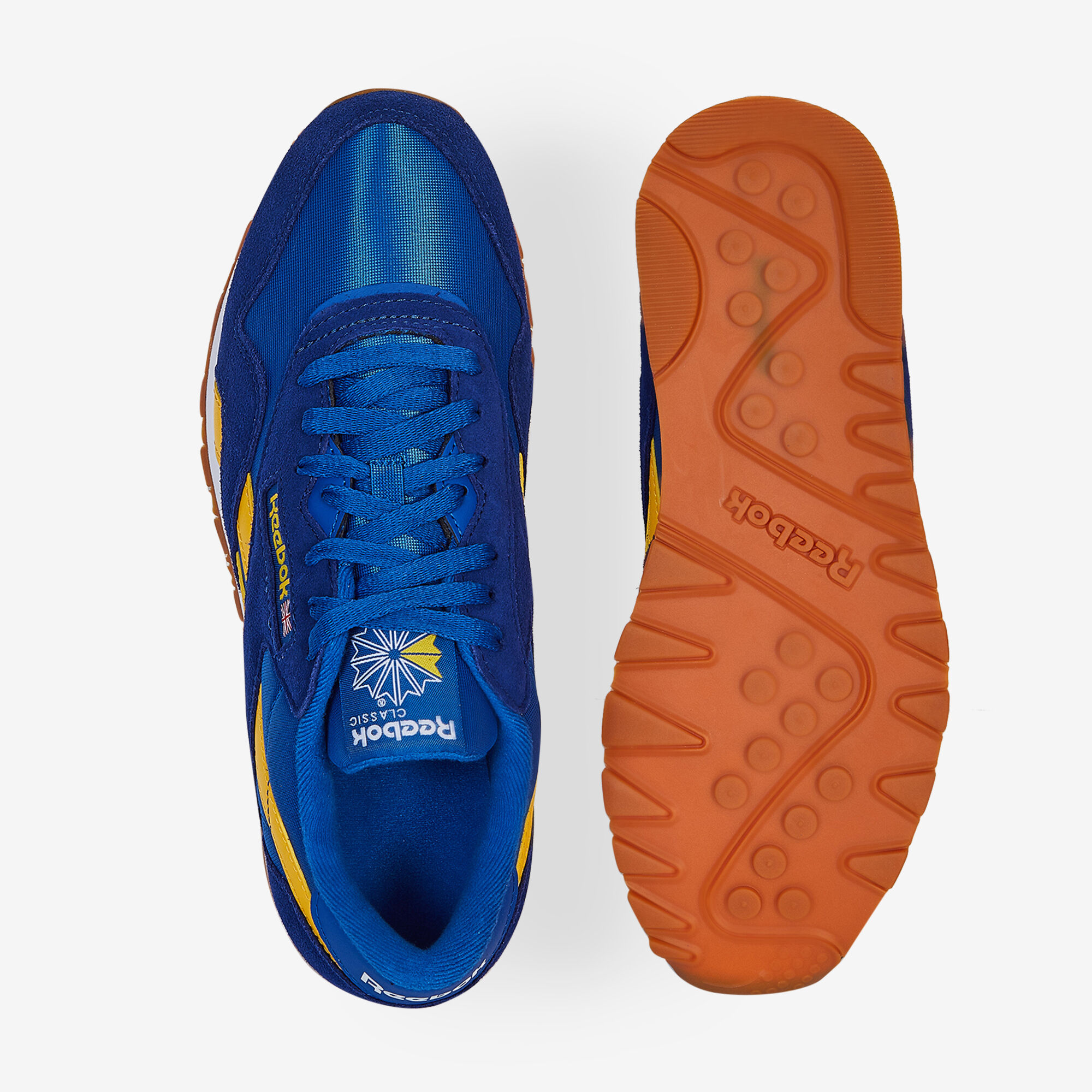Reebok classic blue yellow sale