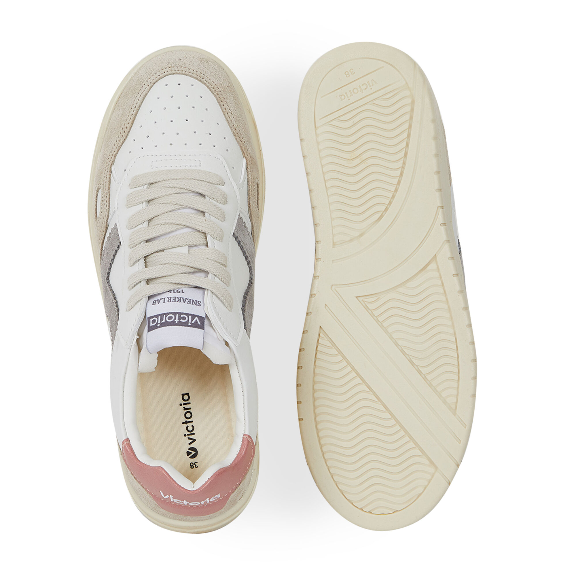VICTORIA SEUL SNEAKERS FEMME BLANC GRIS LACETS Courir