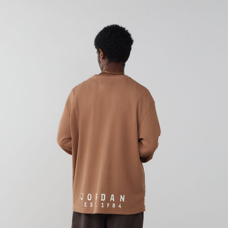 JORDAN SWEAT CREW ESSENTIAL BROWN/WHITE MEN