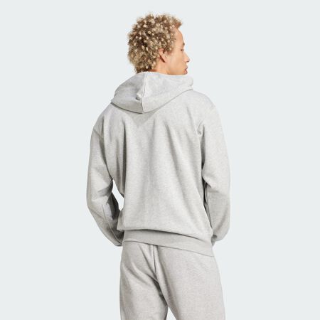 ADIDAS ORIGINALS Sweat-shirt à capuche French terry grand logo Essentials Medium Grey Heather / Black HOMME
