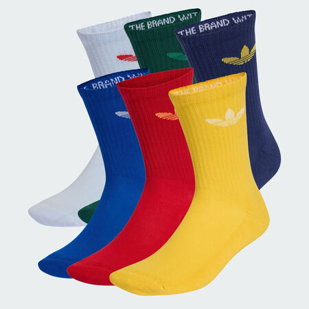 ADIDAS ORIGINALS Chaussettes rembourrées Trefoil (6 paires) Crystal Sky / Dark Blue / Better Scarlet / Collegiate Green MIXTE