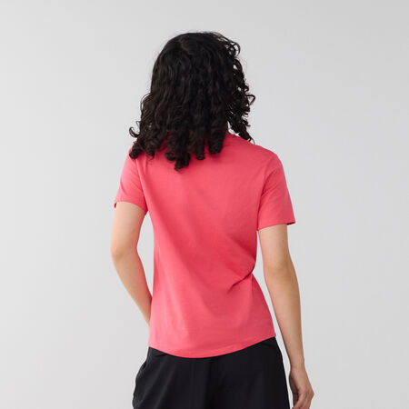 NIKE TEE SHIRT BIG SWOOSH ESSENTIAL PINK/WHITE WOMEN
