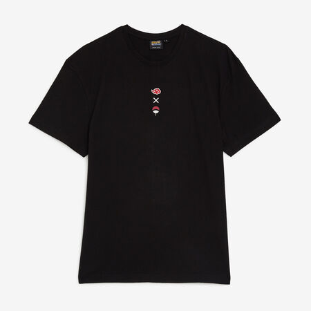 NARUTO TEE SHIRT UCHIHA X AKATSUKI BLACK MEN