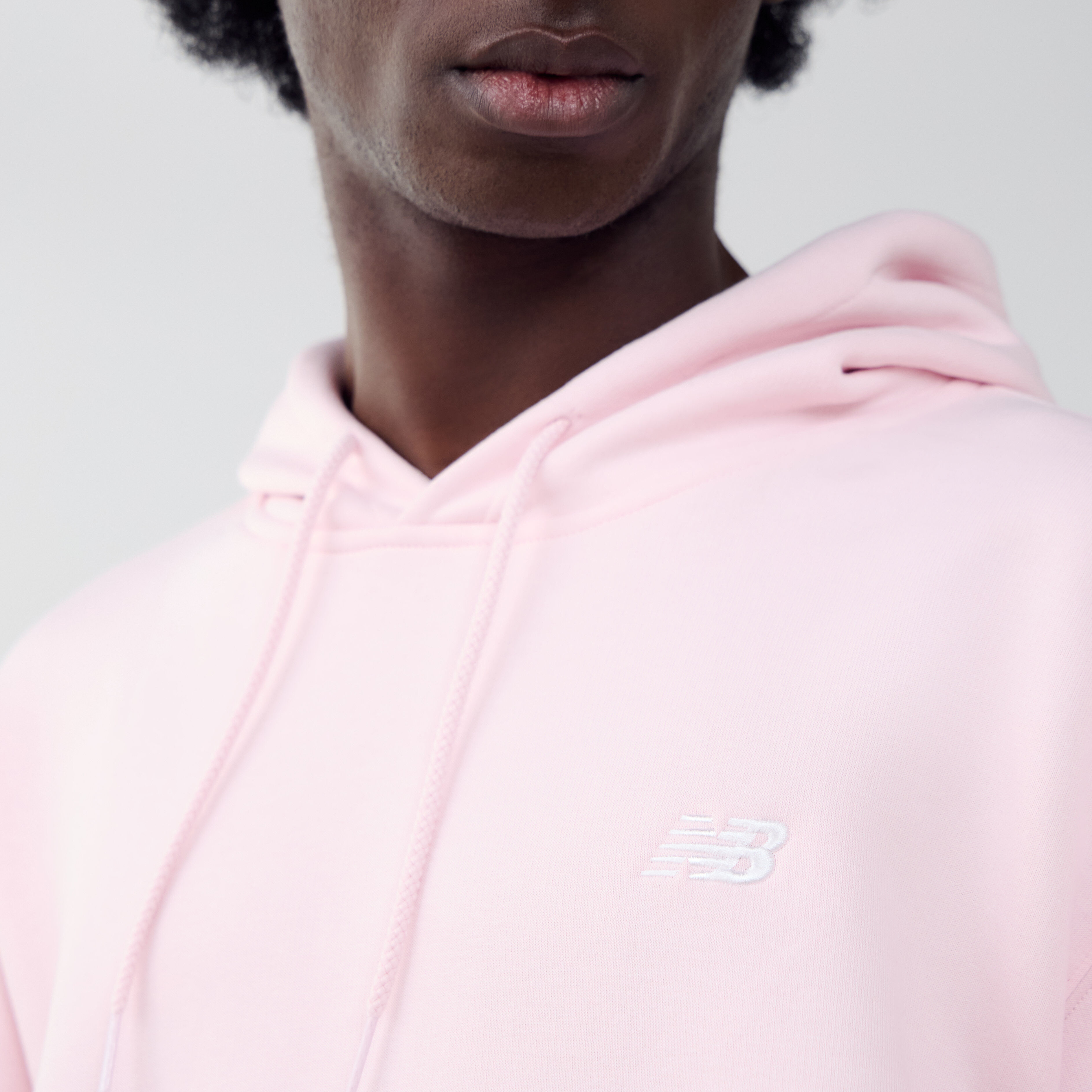 Hoodie Small Logo  Rose/blanc
