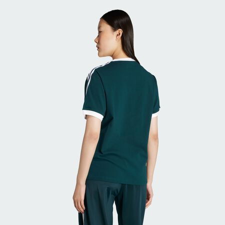 ADIDAS ORIGINALS 3-Stripes Tee Aurora Ivy / White WOMEN