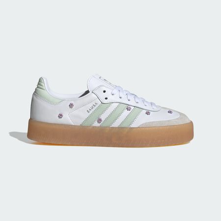 ADIDAS ORIGINALS Sambae Shoes Cloud White / Linen Green / Gum WOMEN
