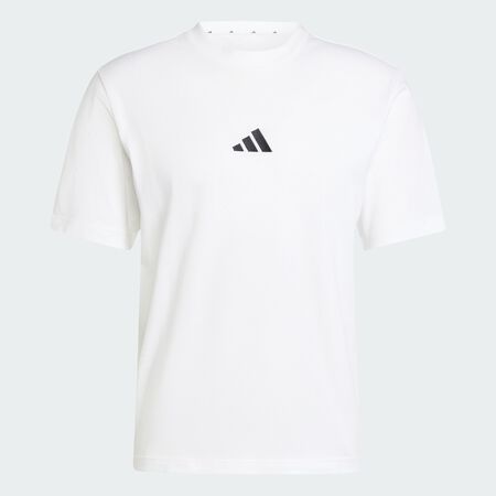 ADIDAS SPORTSWEAR Essentials Small Logo Single Jersey Tee White / Black MEN