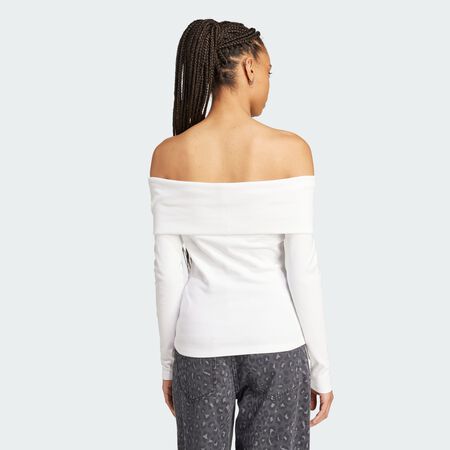 ADIDAS ORIGINALS adidas Originals Off Shoulder Top White WOMEN