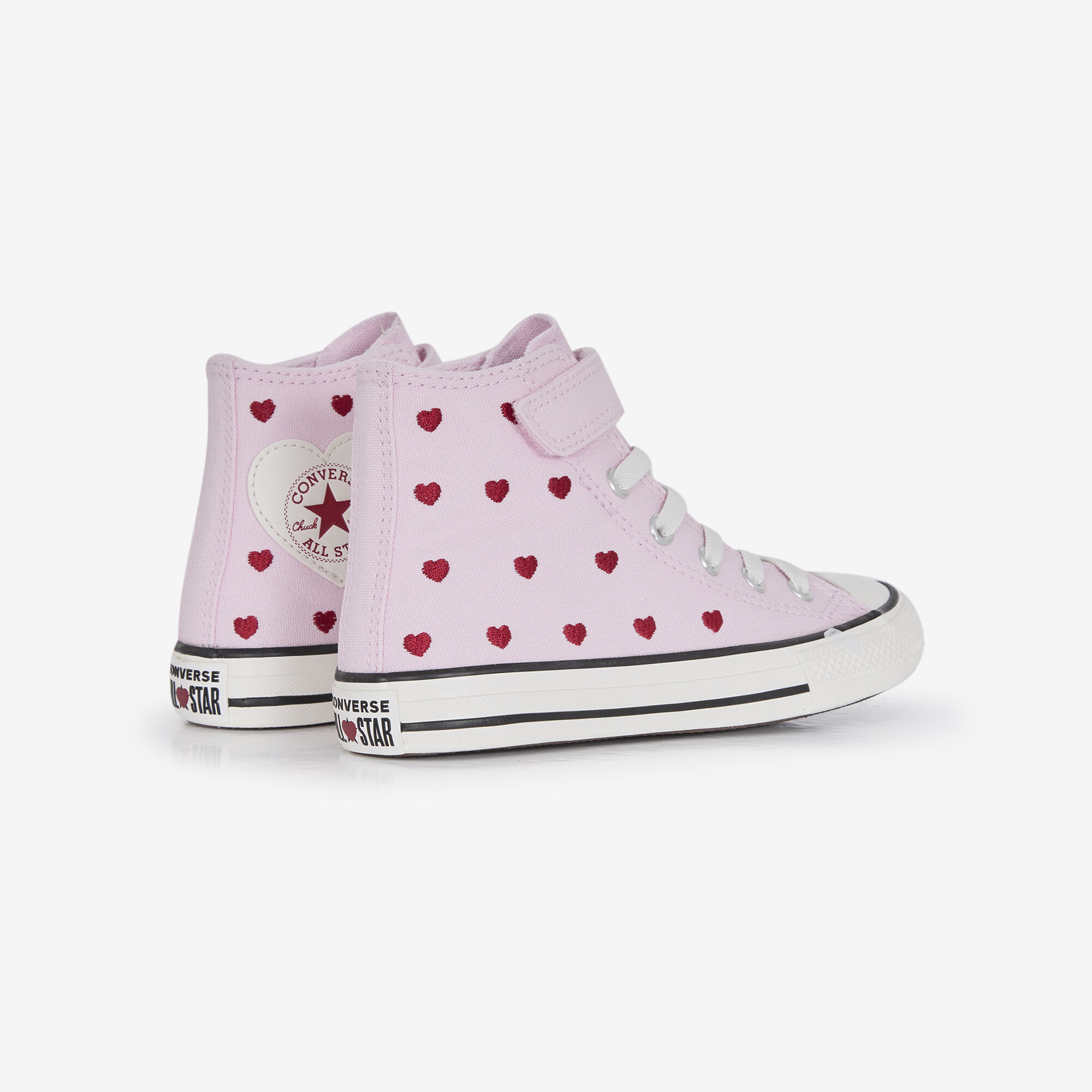 Baskets montantes enfant Converse CHUCK TAYLOR ALL STAR HEARTS ROSES EASY ON - vue 5