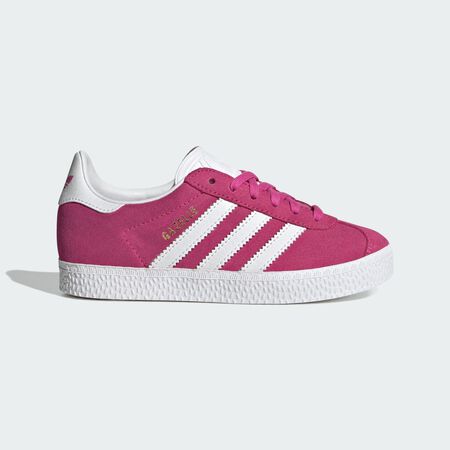Gazelle Shoes : Semi Lucid Fuchsia / Cloud White / Gold Metallic